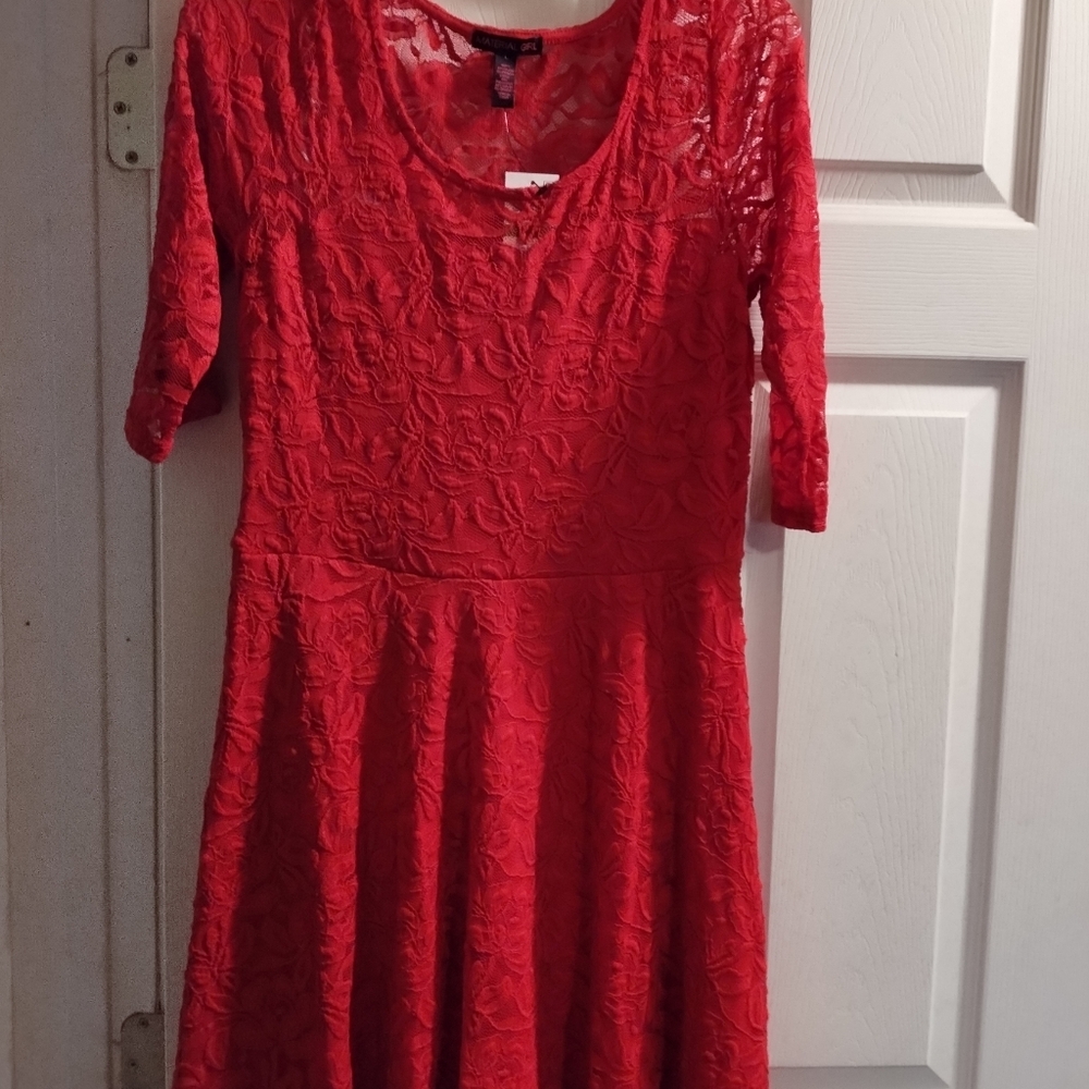 NWT red lace dress